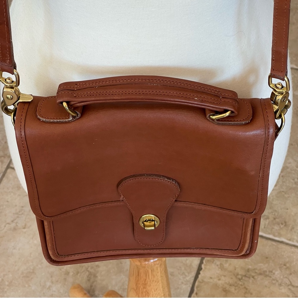 Coach Vintage Leather Crossbody Bag 5130 Tan 90s Y2K - Picture 8 of 17
